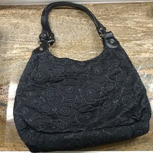 Black Thirty-One embroidered purse
